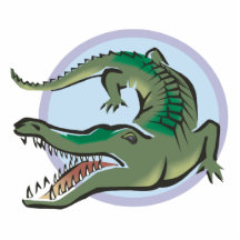 Conception de cercle de crocodile/alligator photo sculpture