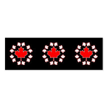 Conception de cercle de feuille d'érable du Canada Modèle De Carte De Visite