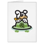 Conception de chapeau du chien n du jour de St Pat Carte De Vœux