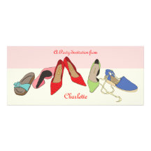 Conception de chaussures de partie - personnalisée invitations