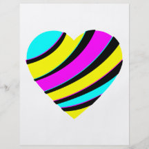 conception de coeur barrée par cmyk génial prospectus personnalisés