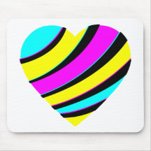 conception de coeur barrée par cmyk génial tapis de souris