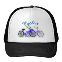 Conception de dessin d'aquarelle de Cyclist (bicyc Casquette