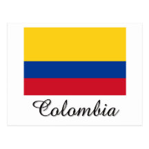 Conception de drapeau de la Colombie Carte Postale