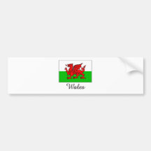 Conception de drapeau du Pays de Galles Autocollants Pour Voiture