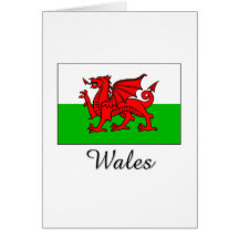 Conception de drapeau du Pays de Galles Cartes De Vœux