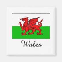 Conception de drapeau du Pays de Galles Aimants Pour Réfrigérateur