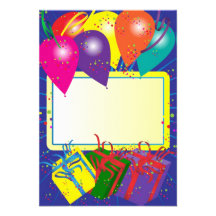 Conception de fête d'anniversaire faire-part