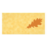 Conception de feuille de chêne de Brown Photocarte Customisée