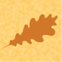 Conception de feuille de chêne de Brown Découpages En Acrylique