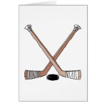 conception de galet et de bâtons de hockey cartes de vœux