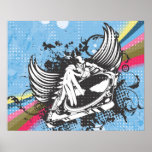 conception de geai de dee à ailes par grunge posters