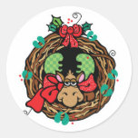 conception de guirlande d'orignaux de Noël autocollants