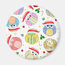 Conception de hiboux de Noël Aimant