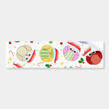 Conception de hiboux de Noël Autocollant Pour Voiture