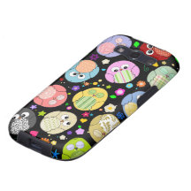 Conception de hiboux et de fleurs de Kawaii