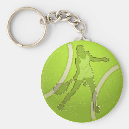 CONCEPTION DE JOUEUR DE TENNIS DE FEMME PORTE-CLÉ