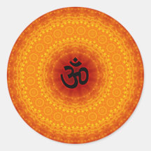 Conception de mandala de l'OM Adhésif Rond