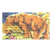 Conception de marche de broderie d'ours cartes de visite professionnelles