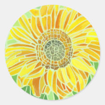 Conception de mosaïque de tournesol autocollants