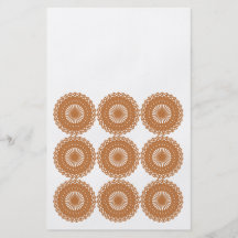 Conception de motif de dentelle de Brown Tract Personnalisé