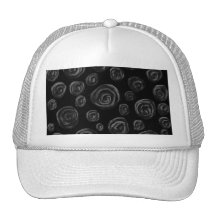 Conception de motif de rose de noir casquettes de camionneur