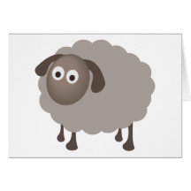 Conception de moutons d'amusement carte de vœux