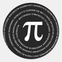 Conception de nombre de pi autocollants