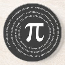 Conception de nombre de pi dessous de verres