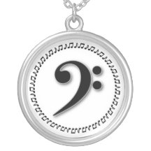 Conception de note de musique de clef basse pendentifs