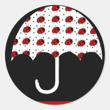 Conception de parapluie de coccinelle adhésif