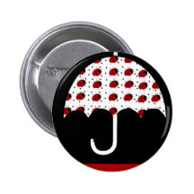 Conception de parapluie de coccinelle badges avec agrafe