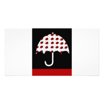 Conception de parapluie de coccinelle photocartes personnalisées