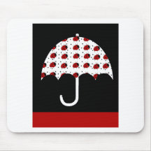 Conception de parapluie de coccinelle tapis de souris