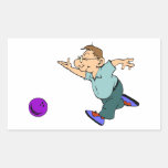 Conception de partie de bowling stickers rectangulaires