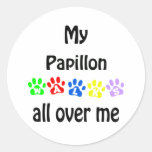 Conception de promenades de Papillon Autocollant Rond