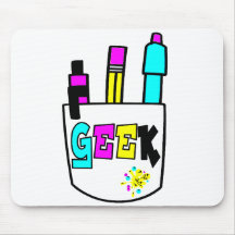 conception de protecteur de poche de cmyk de geek tapis de souris
