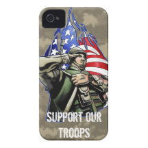 Conception de salut de soldat coques Case-Mate iPhone 4