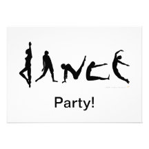 Conception de silhouette de danse de danse cartons d'invitation personnalisés
