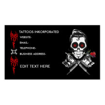 Conception de tatouage modèle de carte de visite