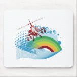 conception de vecteur de tour de helicoptor tapis de souris