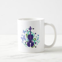 Conception de violon de ciel tasse à café