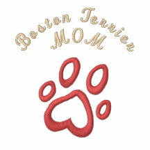 Conception des textes de maman de Boston Terrier Sweatshirt Avec Capuche Brodé