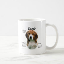 Conception d'histoire de beagle tasse à café