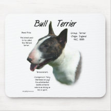 Conception d'histoire de bull-terrier (coloré) tapis de souris