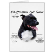 Conception d'histoire de bull-terrier du Staffords Carte