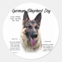 Conception d'histoire de chien de berger allemand  autocollants