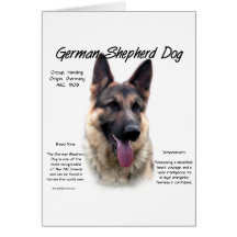 Conception d'histoire de chien de berger allemand cartes