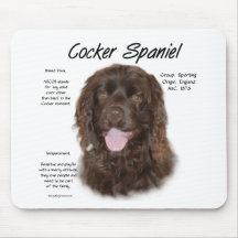 Conception d'histoire de cocker (brn) tapis de souris