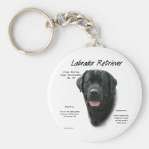 Conception d'histoire de labrador retriever (noir) porte-clef